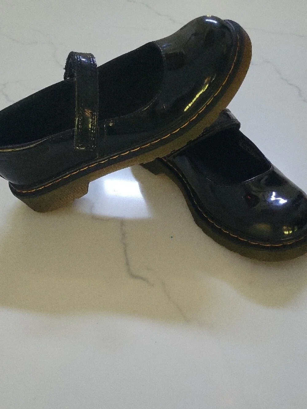 Dr. Martens Girls' Black Patent Mary Jane Shoe